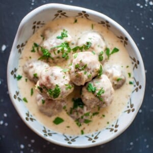 Meatballs in a Creamy Sauce - Salt & Lavender