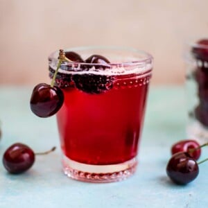 This homemade cherry vanilla soda is easy, delicious, and contains only 5 ingredients.