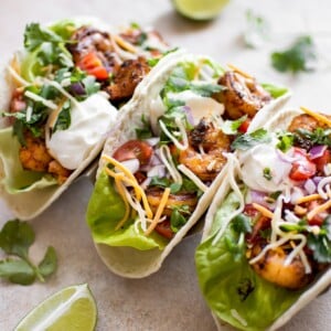 These blackened shrimp tacos are healthy, fast, and packed with flavor! They're the perfect way to shake up Taco Tuesday at your house.