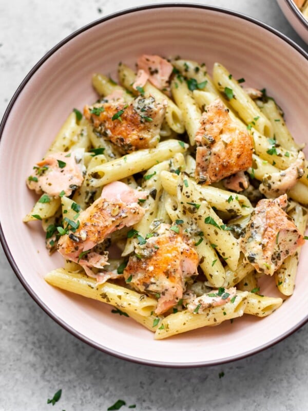 salmon pesto pasta (with penne)