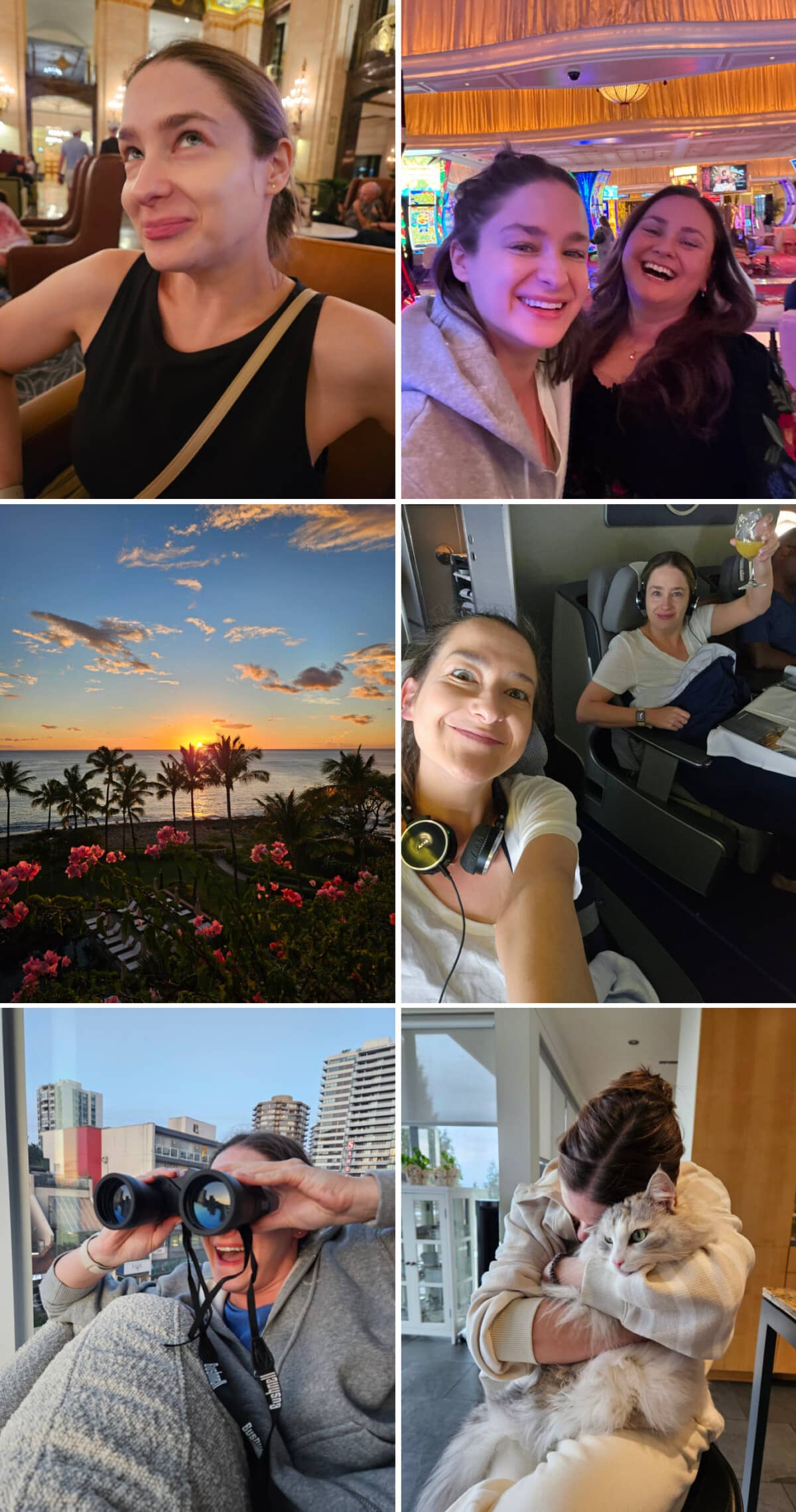 a collage with photos of natasha bull and family and friends