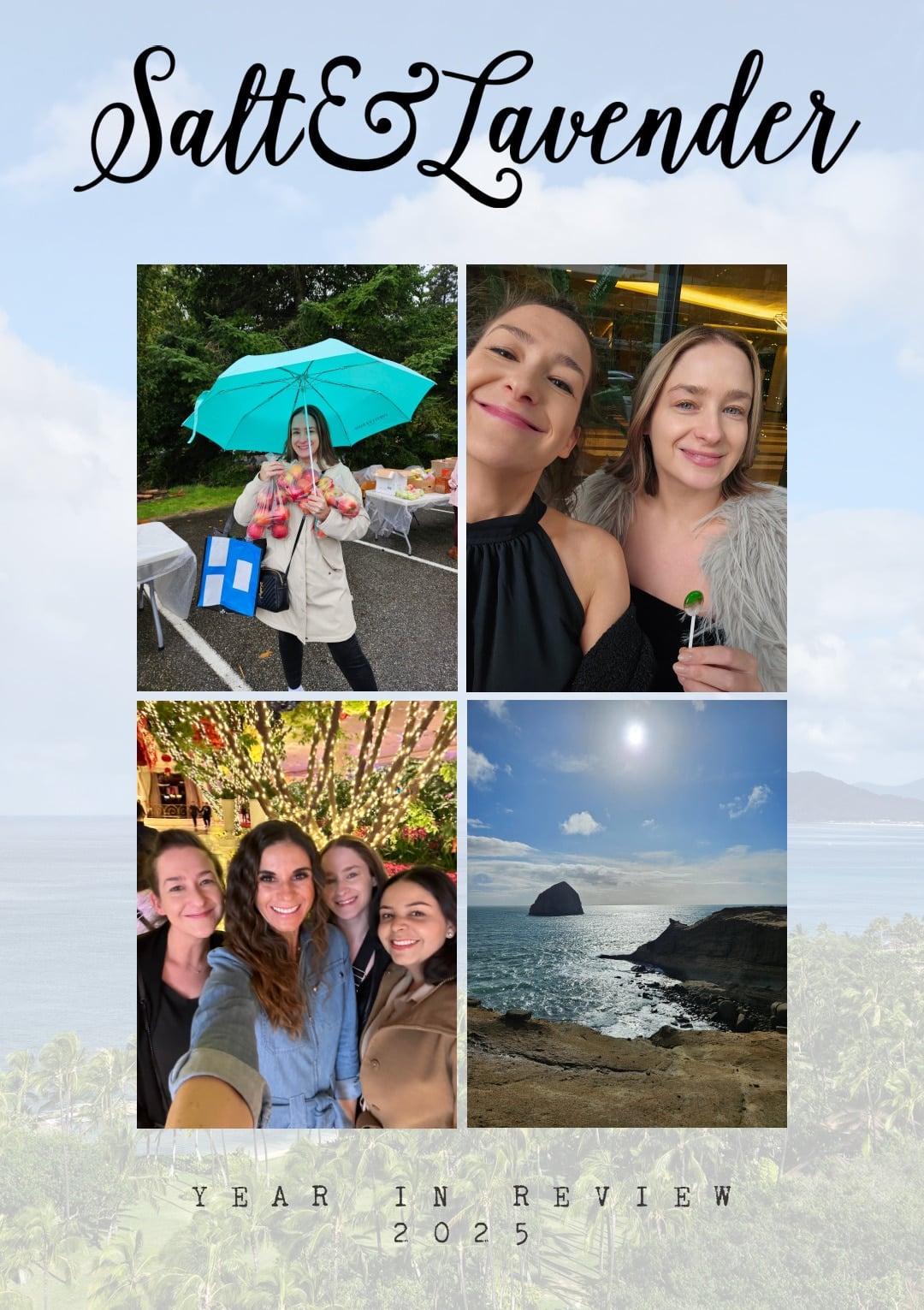 collage with photos of natasha and friends